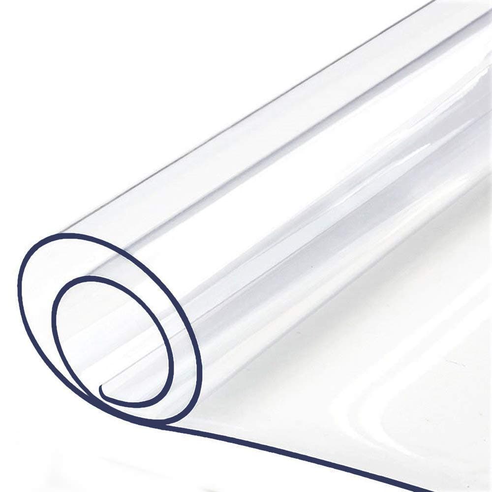 MultiSize Table Protector Tablecloth Protector Clear Plastic Tablecloth Waterproof Wipeable Vinyl PVC Rectangle Dining Tables Mat Pad Furniture Protector Good for 36 78 or 84 Inch Table 90 X 215 CM