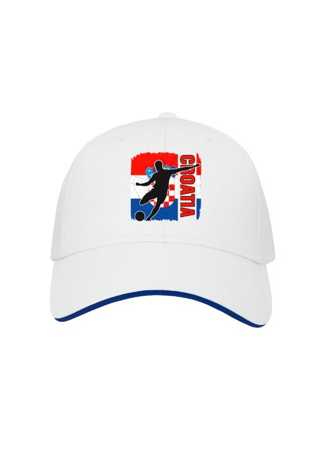 Croatia Unisex Adult Football Cap For Both Men And Women With Metal Adjustable Buckle Closure-Perfect For Football Fans,Match Days,Outdoor Activities And Everyday Wear
