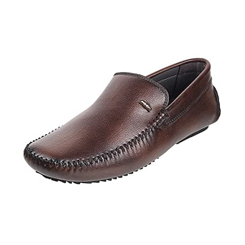 Mochi Mens Leather Brown Loafers (Size (10 UK (44 EU))