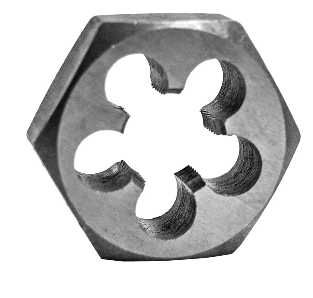 Century Drill Tool 98218 7814 NF Hex Die Precision Cut External Threads High Carbon Alloy Steel