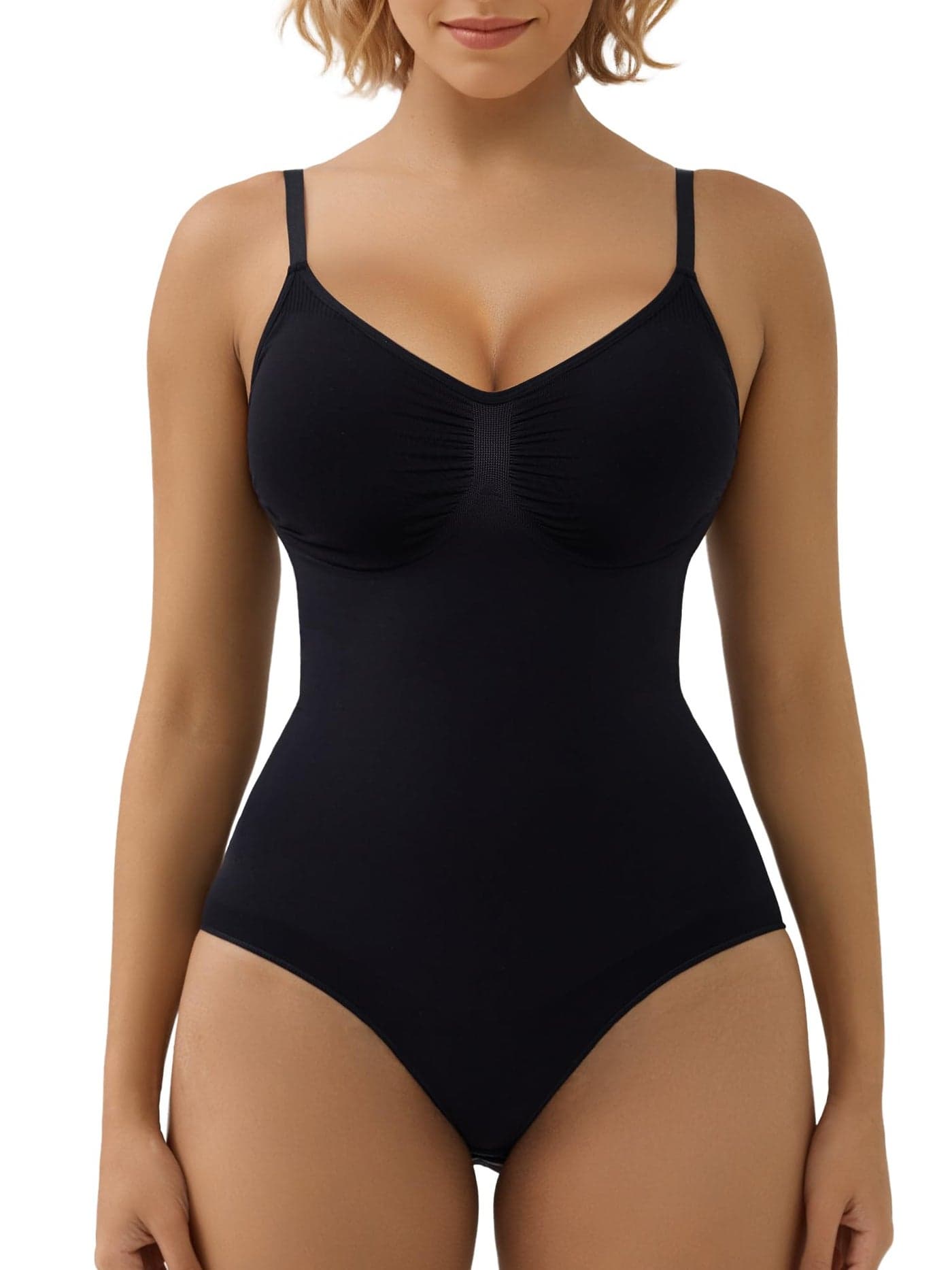 SHAPERX Women's Shapewear Bodysuit Tummy Control Body Shaper Seamless Sculpting Snatched Waist Body Suit,SZ5213-Black-4XL(One piece)