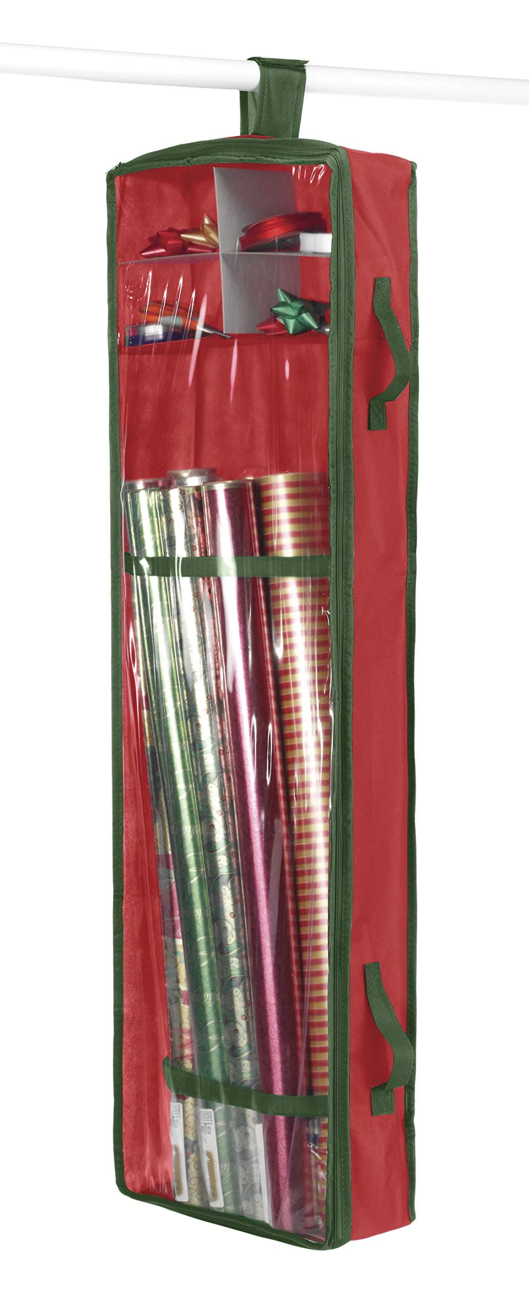 Whitmor 61295343 Gift Wrap Organizer 1 Count Pack of 1 Red