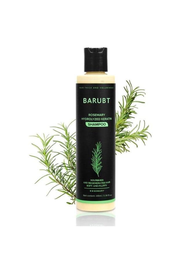 Organic Rosemary Hair Growth Shampoo, Rosemary Hydrolyzed Keratin Shampoo, Natural Thickening u0026 Strengthening Shampoo With Hydrolyzed Keratin For Thinning Hair u0026 Hair Loss, Dry, Damaged Hair, Unisex 100ML