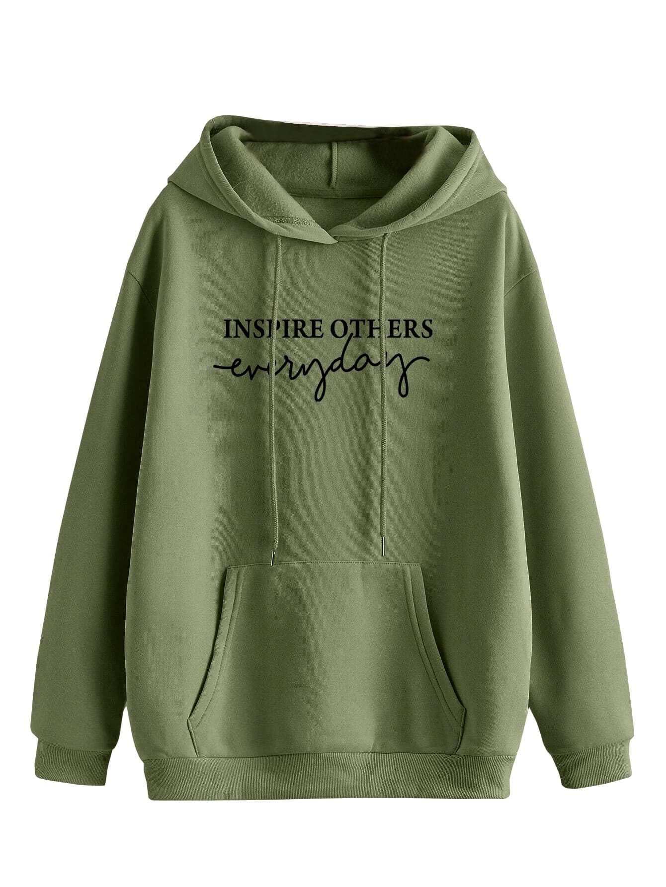 TAGAS Women's Cotton Blend Neck Hooded Sweatshirt (HD-7007-OLIVE Green-S_Olive