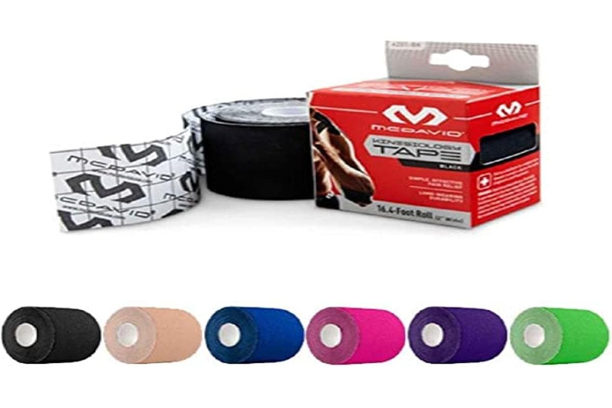 McDavid Kinesiology Single Roll Box Tape, Black, 16-Feet 4-Inch/5m