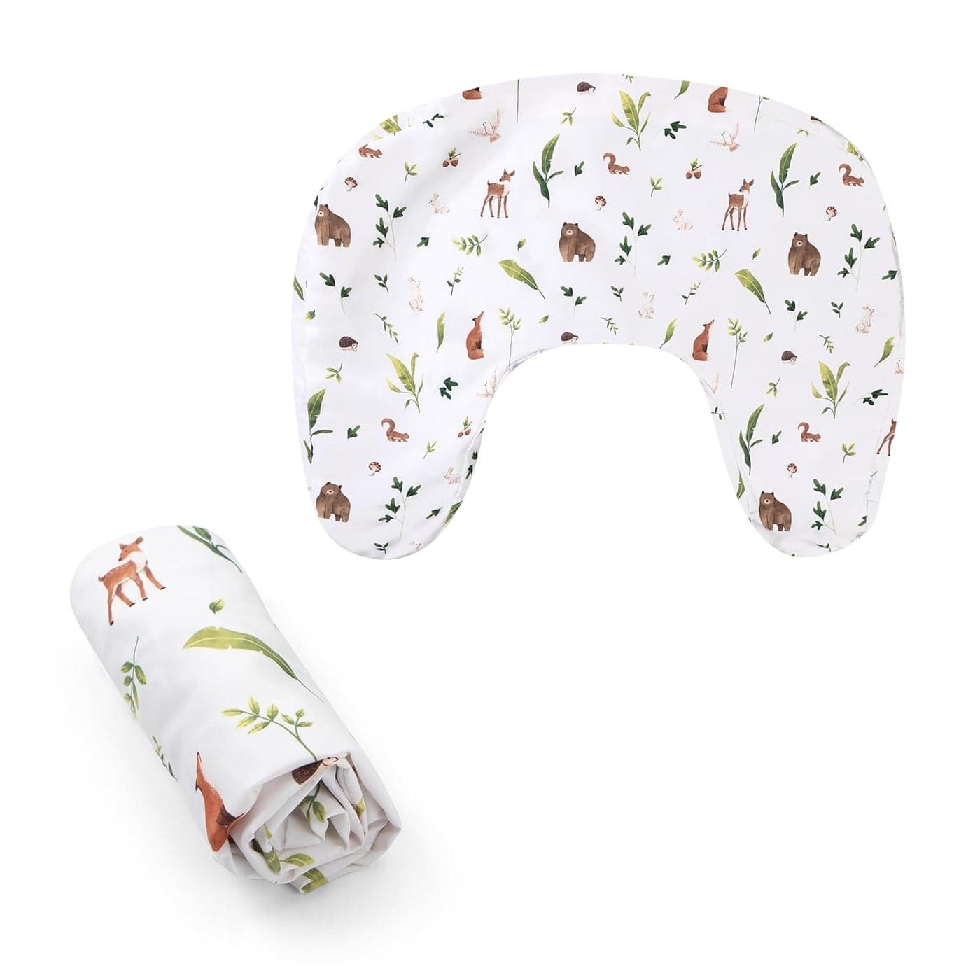 Boppy Nursing Pillow Cover Soft Hypoallergenic Washable Microfiber Bottle Breastfeeding Pillow Covers Redesigned Feeding Pillow Sold Separately Neutral Plants and Animals