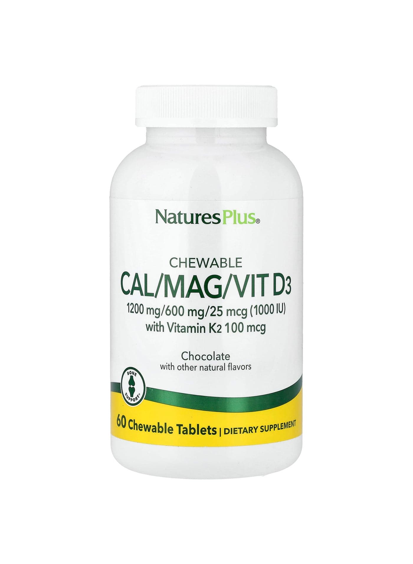 Chewable Cal/Mag/Vit D3, Chocolate, 60 Chewable Tablets