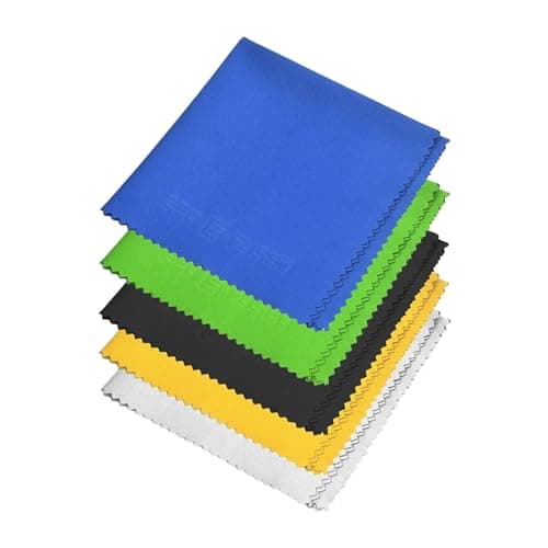 Eco-Fused XL Microfiber Cleaning Cloths - 5 Pack - 12 x 12 inch (30.5 x 30.5 cm) - Quickly Remove Fingerprints, Dust and Smudges from Tablet, TV and Notebook Screens Without Scratches or Marks