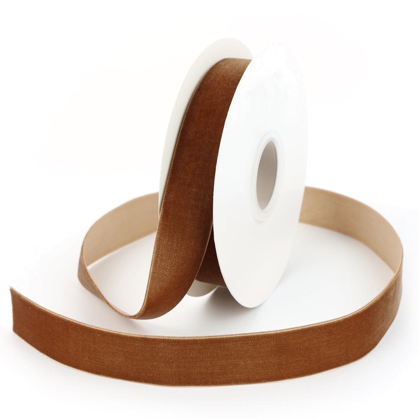 DINDOSAL Brown Velvet Ribbon 1 Inch Dark Brown Single Face Velvet Ribbon for Christmas Tree Decorations Hair Bows Garlands Supplie Farm House Swags Cafts Bouquet 10 Yards