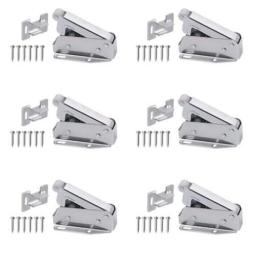 RAB Push to Open Catcher, Touch Release Lock Spring Loaded Latch for Kitchen Cabinet, Cupboard, Wardrobe Door (Code- Stopper Stapler, Size- 2.5 inch, Pack of 6 PCS)