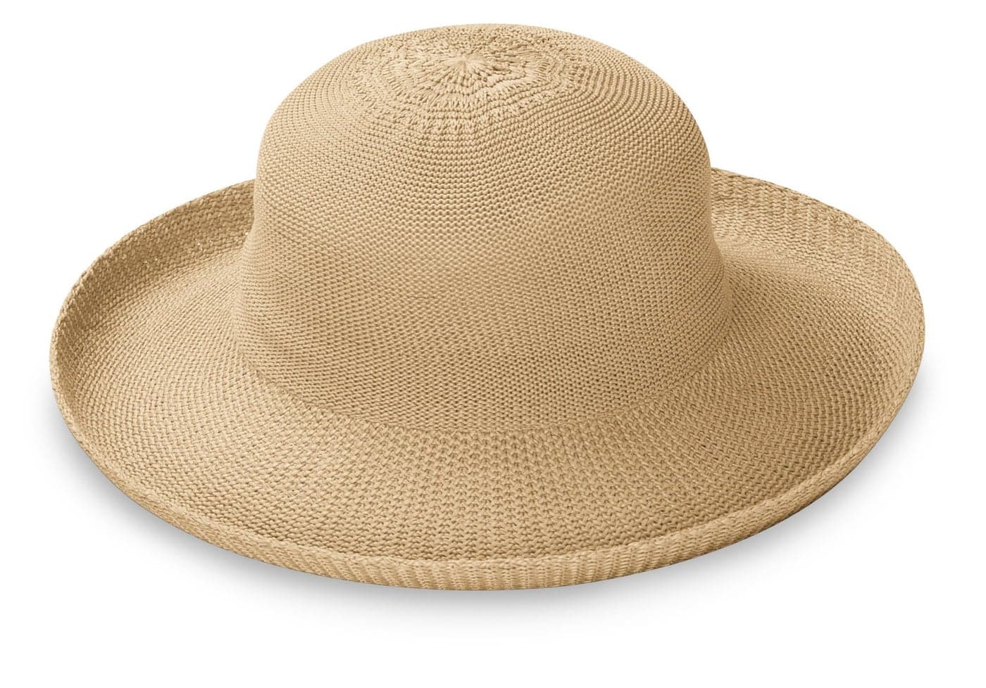 Wallaroo Hat Company Women’s Petite Victoria Sun Hat – Packable Design and Adjustable Sizing for Smaller Crown Sizes – Sophisticated Style for Parties, Beach and Outdoor Events (Tan)