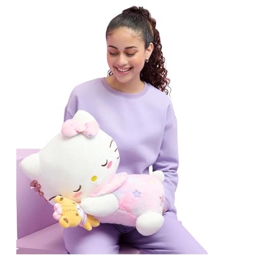 Jazwares Hello Kitty and Friends Hello Kitty 18inch Sleeping Plush with Bestie Accessory Officially Licensed Sanrio Product from 6