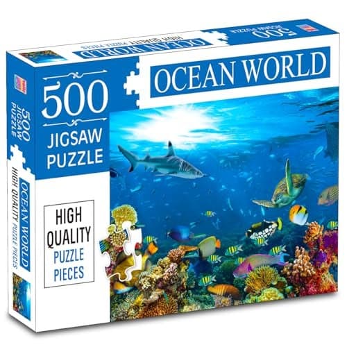 Ocean World Jigsaw Puzzle – 500 Piece Puzzle | Underwater & Marine Life Brain Game | Educational Gift for Puzzle Lovers and Sea Enthusiasts