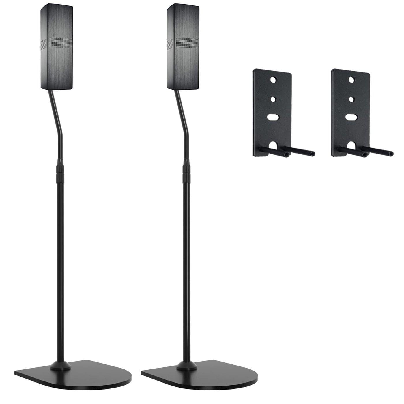 Adjustable Stand for Bose Speaker Stands for OmniJewel Lifestyle 650 Surround Speaker 700 Floor Speakers Stands for Bose Floor Stand with OmniJewel Bracket Black Pack of 2