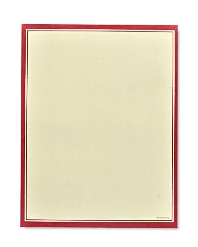 Gartner Studios Red Border Stationery Paper 100 Count 78466