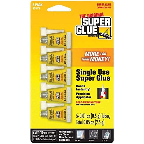 1 Pack of 5 Single Use Super Glue (Pack of 3)