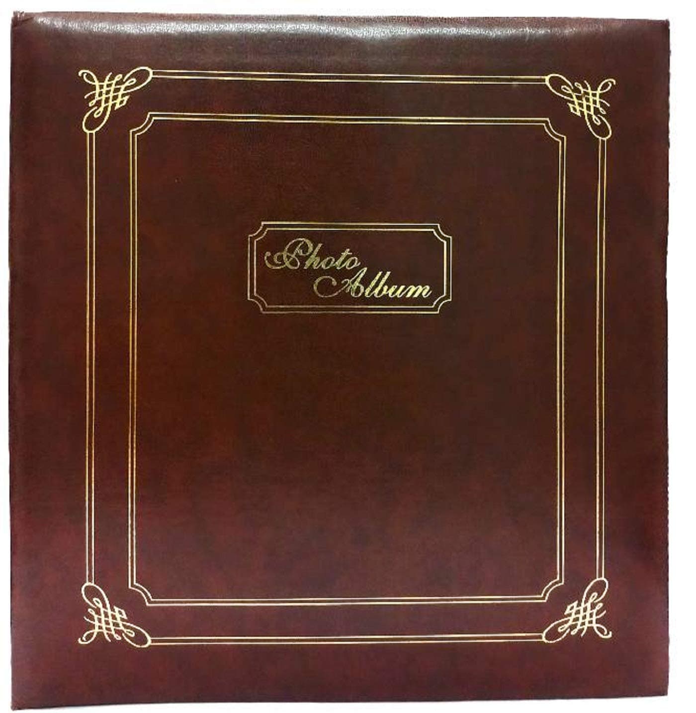 CSN - CUTE SHOPPING NETWORK? Natraj Series Vinyl Leather Cover Photo Album with Extra Clear PVC Film & Memo Writing Space 200 Photos (Photo Size Supported: 4x6 Inches, Brown)