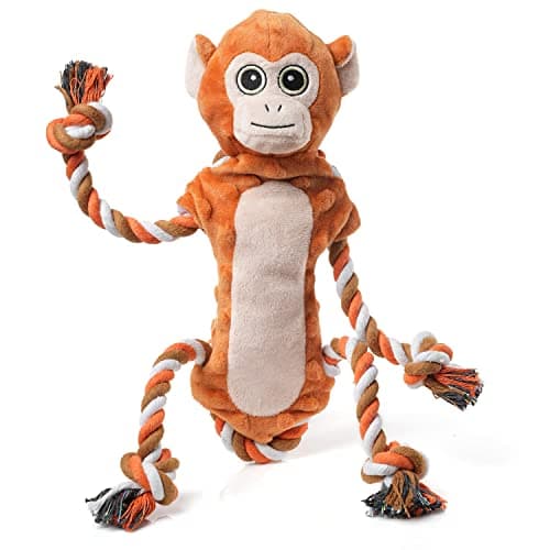 Sedioso Dog Tug Toys Stuffed Animal Dog Chew Toy Cute Puppy Squeaky Dogs Plush Toys with Crinkle Paper for Small Middle Large Breed
