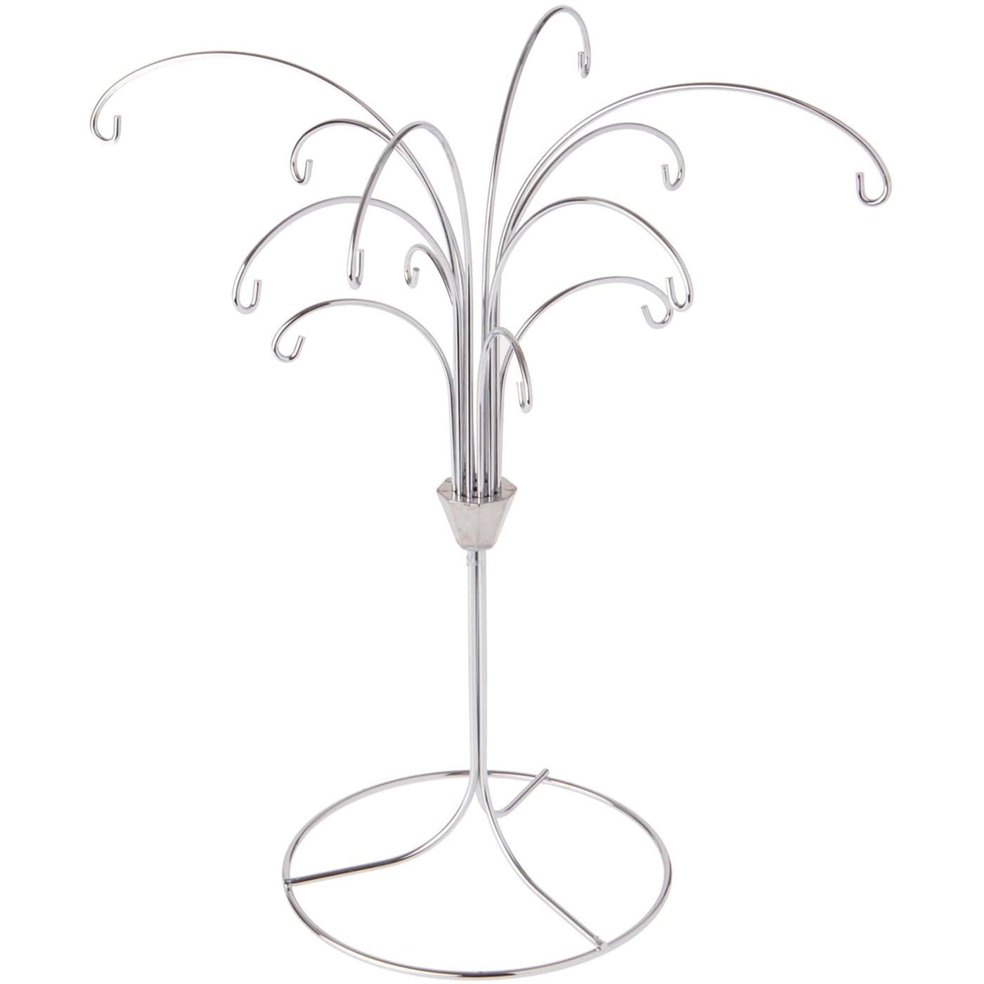 Bards 12 Arm Silver Ornament Stand Tree 115 H x 10 W x 10 D