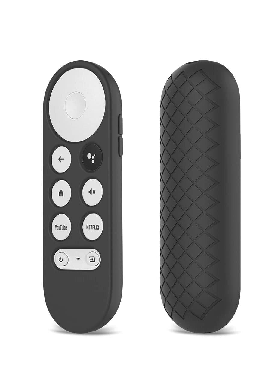Silicone Protective Case Compatible with Google Chromecast Remote Control Google 2020 Voice Remote (Black)