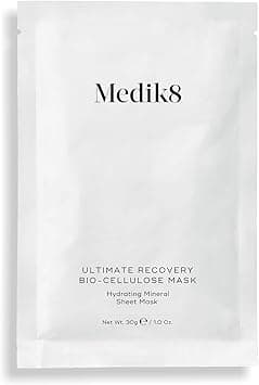 Medik8 Ultimate Recover BioCellulose Mask Hydrating Mineral Sheet Mask x 6 sheet masks Visibly Restore Dry Irritated or PostTreatment Skin