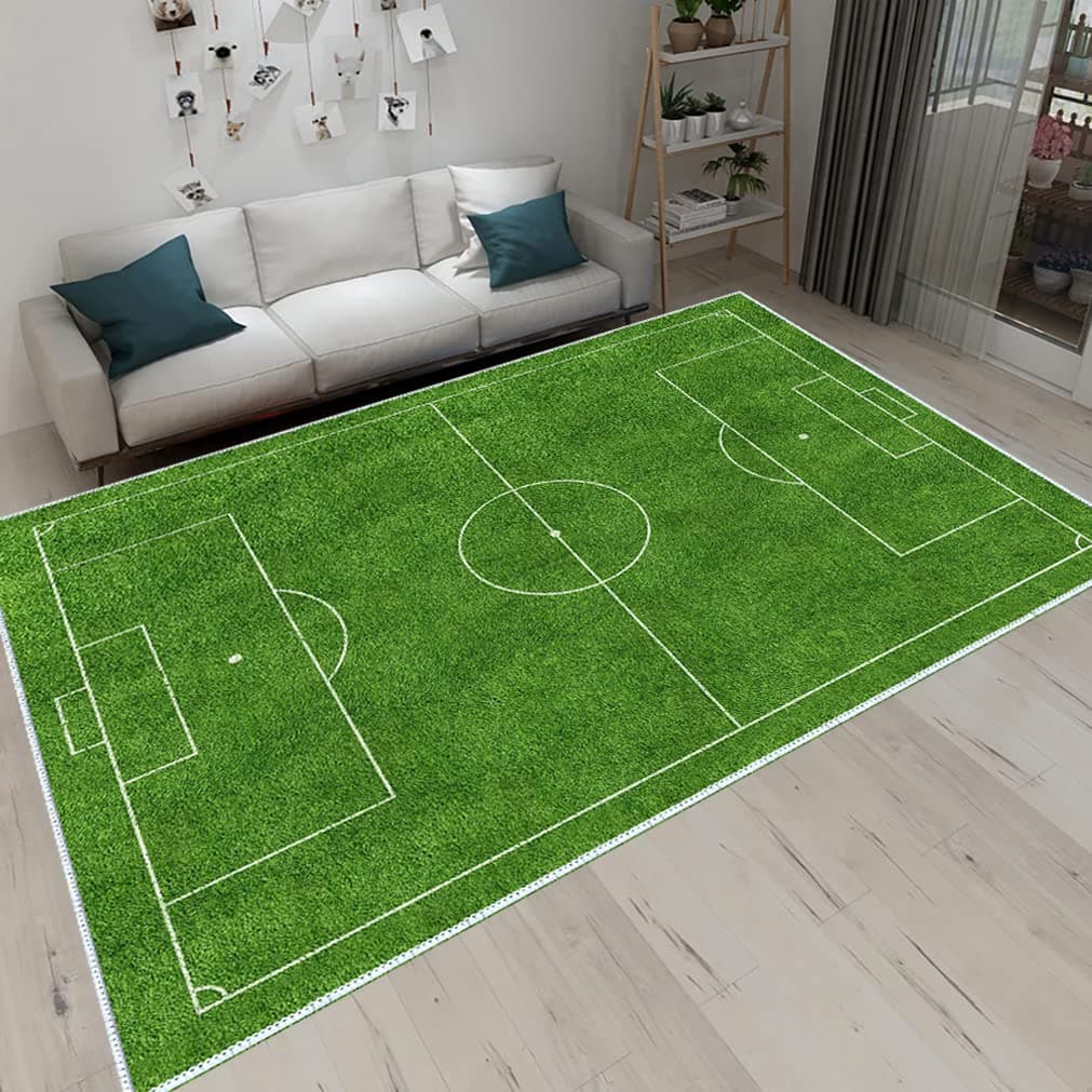Kids Rug Football Rug Carpet Playmat Play Area Rug with Rubber Backing for Kids Rooms Childrens Bedroom31x 47inch L