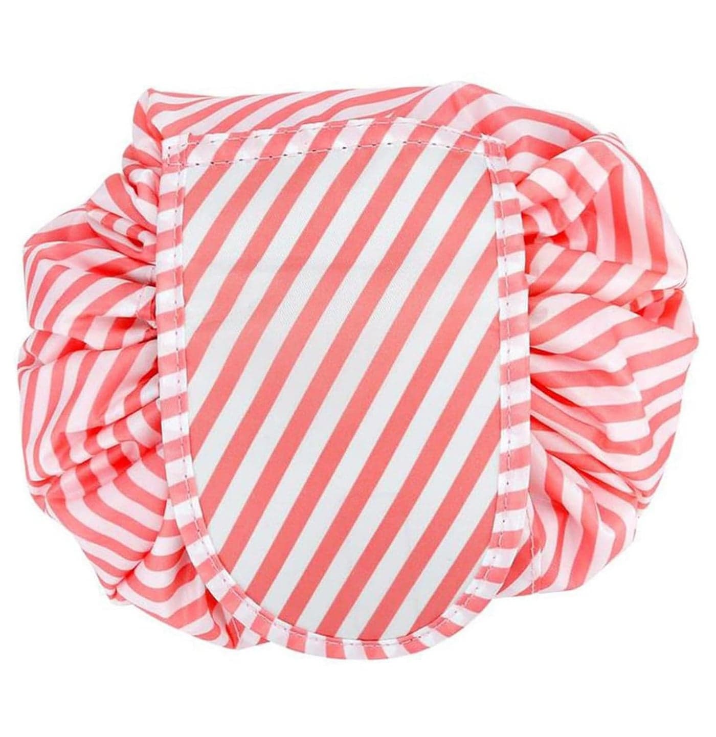 House of Quirk Lazy Cosmetic Multifunction Bag Drawstring Makeup Pouch Makeup Bags Toiletry Organizer for Women (Green Flamingo)