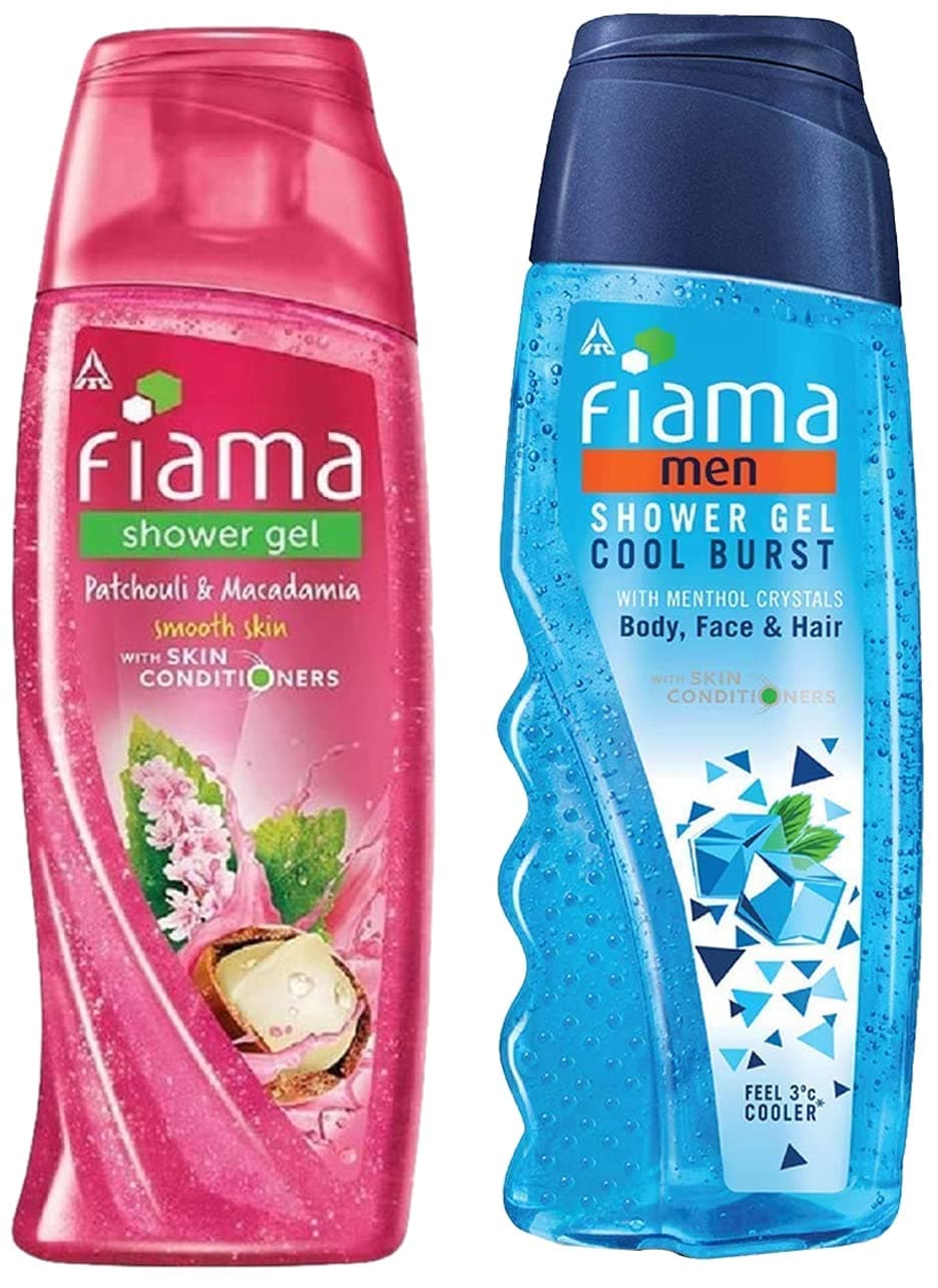 Fiama Shower Gel Patchouli Macadamia Body Wash With Skin Conditioners For Soft Glowing Skin 250ml Men Cool Burst Shower Gel 250ml
