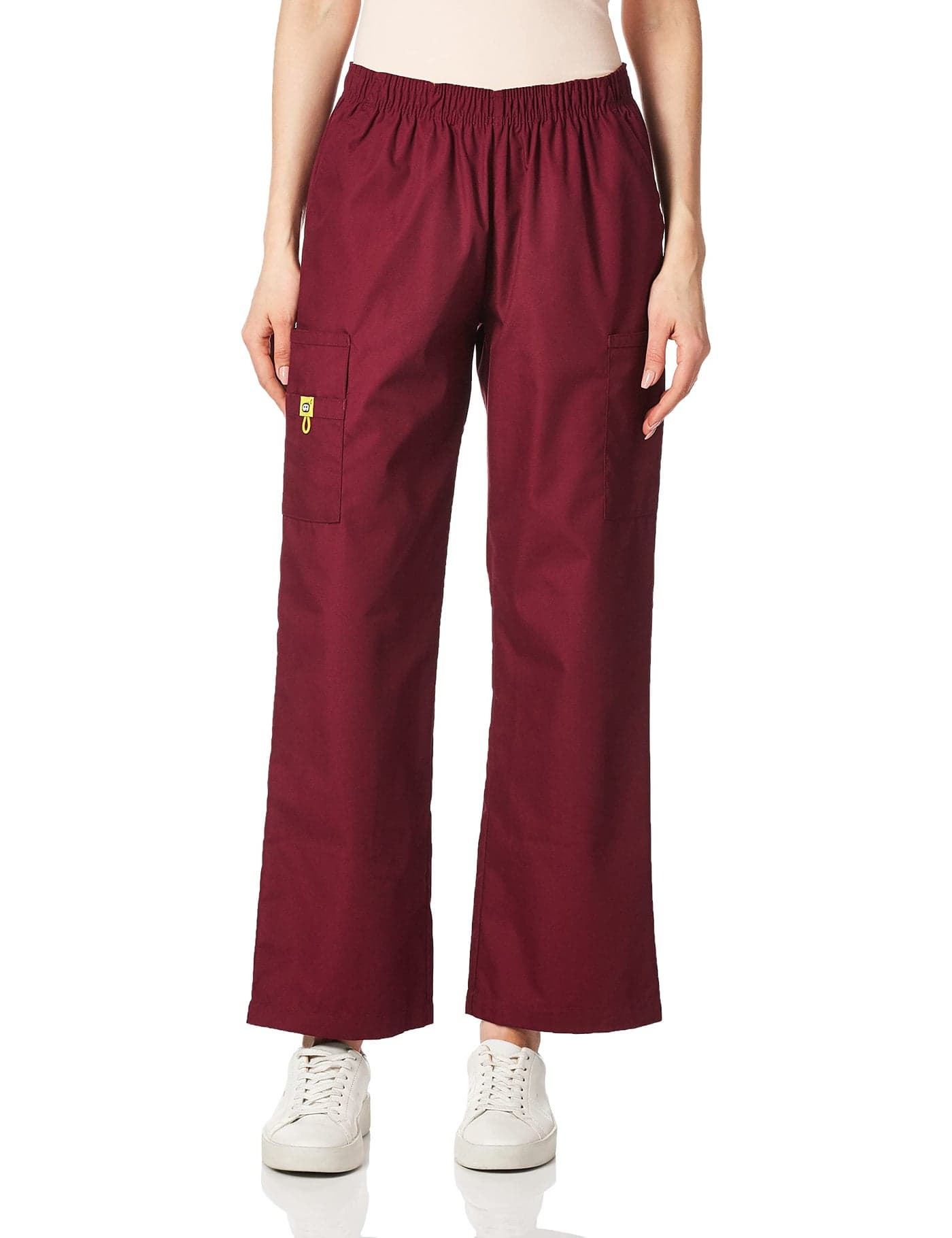 WonderWink Women's Quebec Full Elastic Cargo Pant, Wine, Medium