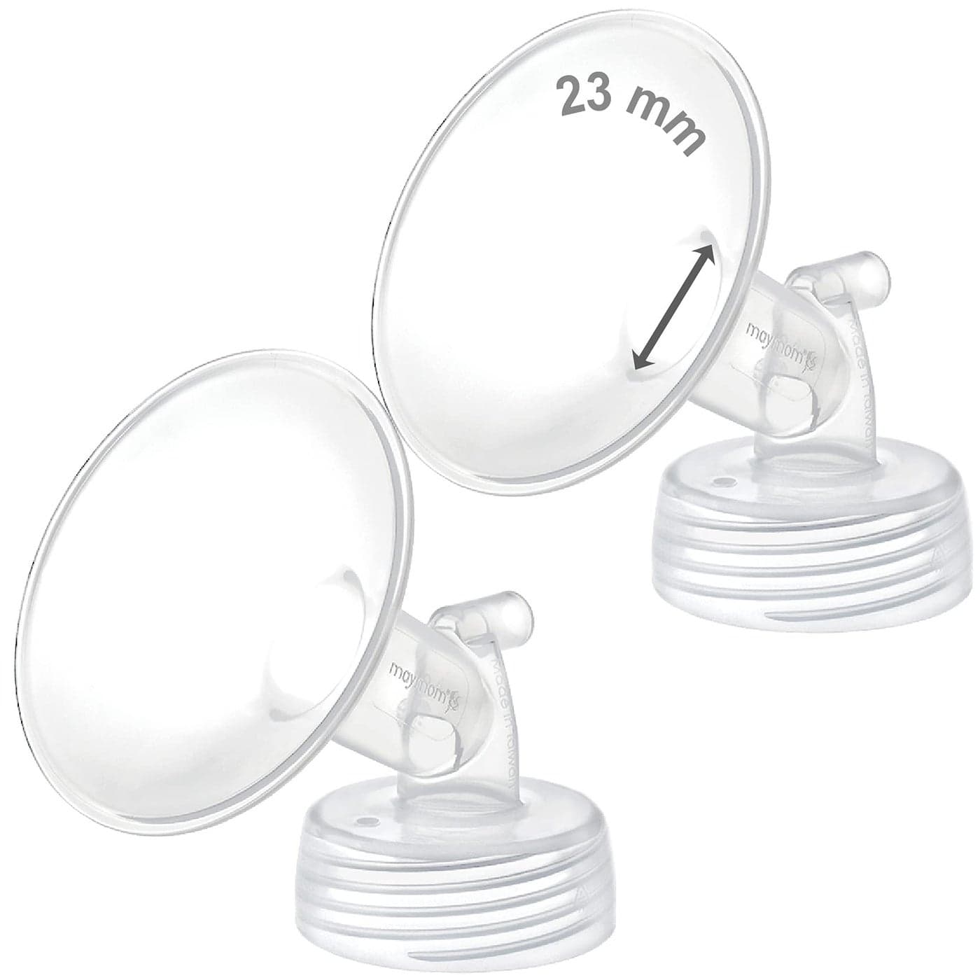 Maymom Wide Neck Pump Part for Spectra S1/S2 Pumps; Incl Wide Mouth Flange; Not Original Spectra Flange; Replaces Spectra Shield (23 mm Two Flanges)