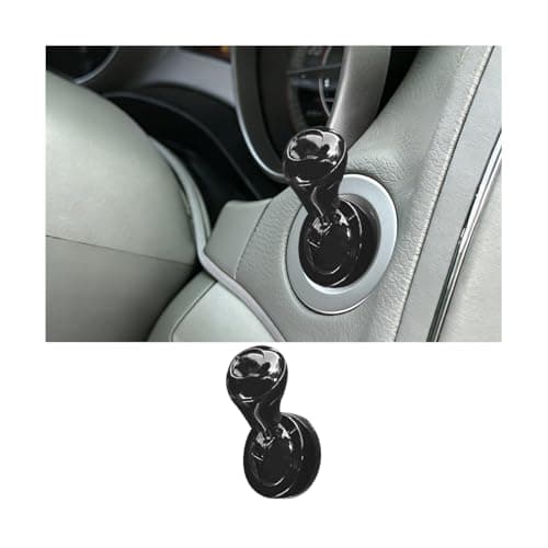 SWPHRT Car Push Start Button Joystick Cool Metal Vehicles Engine Ignition Button Cover Joystick Automotive Interior Starter Stop Protector Rocker Decor Universal for Van Truck SUV Black