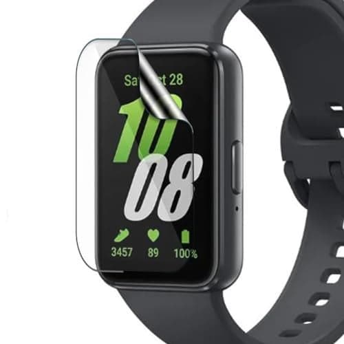 FCS (Pack of 3 SmartWatch Screen protector for Samsung Galaxy Fit 3 (1.6") | Ultrathin 0.125mm 9H anti shock flexible TPU membrane