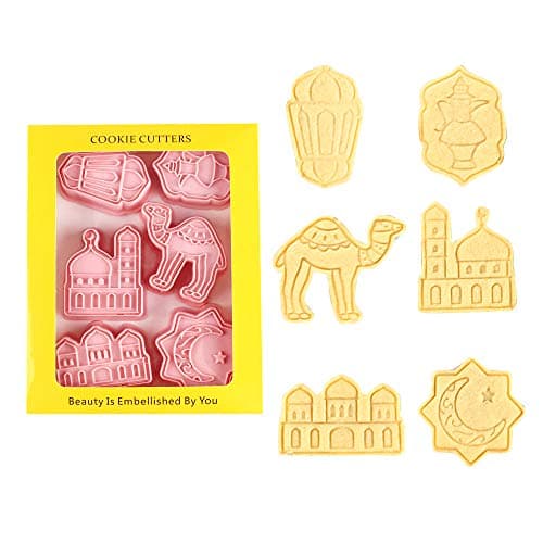 Islamic Ramadan Cookie Cutters and Matching Stampers, Eid Mubarak Party Fondant Stampers Cake Supplies Decorations
