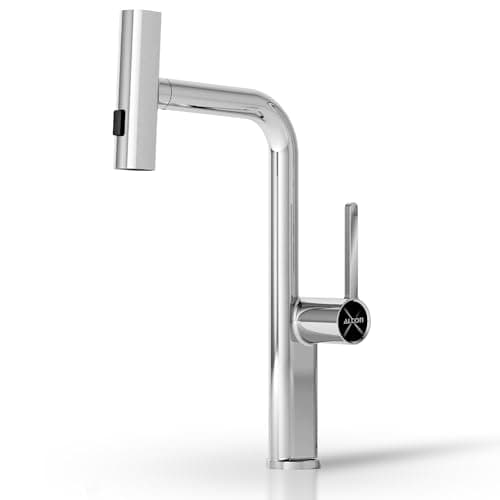ALTON SUS52135, Brass, Single Lever Sink Mixer with 3-Function Pull-Down Sprayer, Chrome