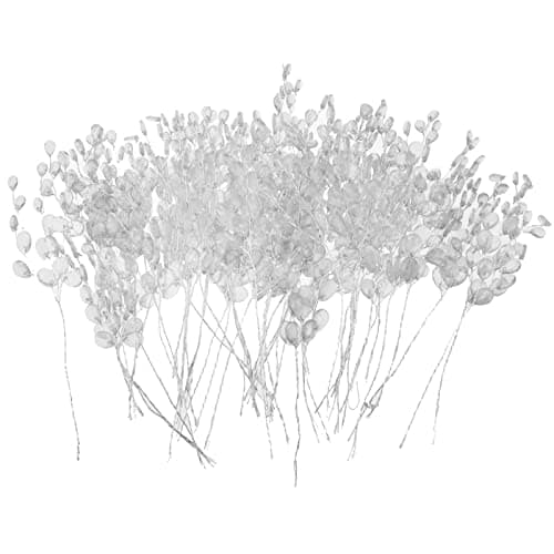 Fityle 50pcs Crystal Bud Branches Artificial Flower Twigs for Wedding Party Home Decor Floral Crafts - White, 15cm