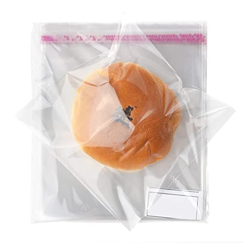 Morepack Cookie Bags for Gift Giving, 6x6 Inches 200Pieces Clear Self Sealing Resealable Cellophane Bags