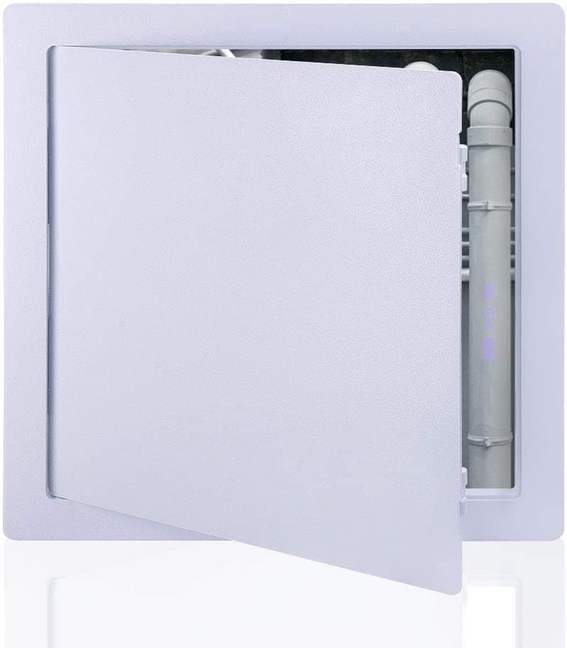 Suteck Plastic Access Panel for Drywall Ceiling 6 x 6 Inch Reinforced Plumbing Wall Access Doors Removable Hinged White