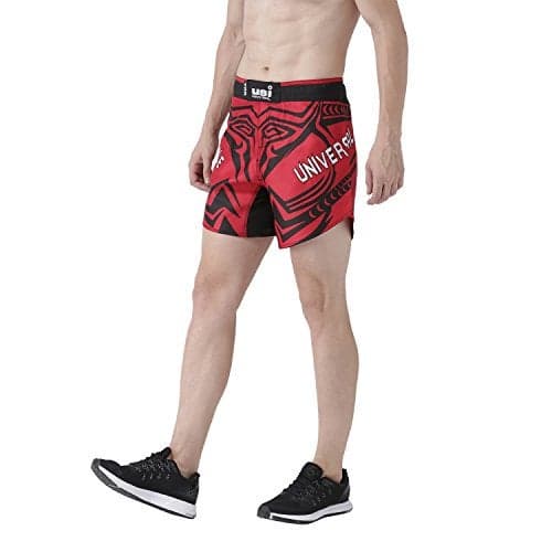 USI UNIVERSAL Men Tribal Short Regular Fit Tuftex (411Vnr) (Size-L, Black-Red)