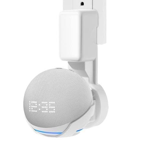 ZORBES® Wall Mount Holder for Echo Dot 4th/5th Generation,Outlet Hanger for Echo Dot 5th & 4th Gen,Outlet Alexa Wall Holder Stand Hanger 4th & 5th Gen Built-in Cable Management