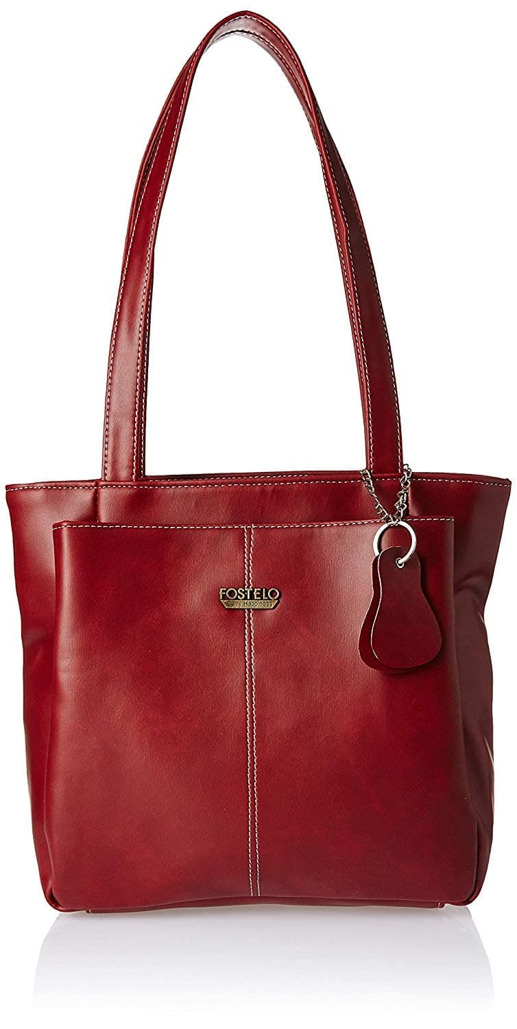 Fostelo Women's Florence Satchel Tote Handbag for Women | Ladies Purse | Stylish Shoulder Bag | Gift For Women | Maroon