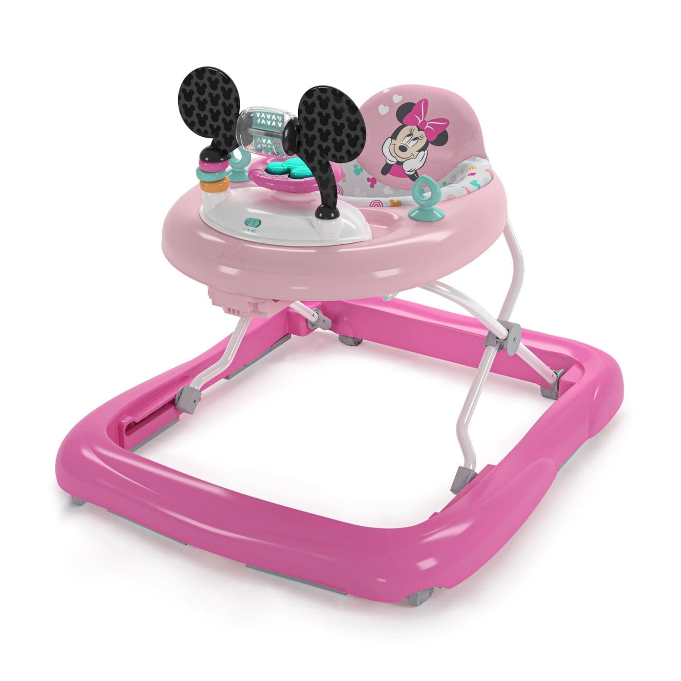 Bright Starts Disney Baby Minnie Mouse Forever Besties 2in1 Baby Activity Walker Easy Fold Frame and Removable Toy Station 6 Months and up