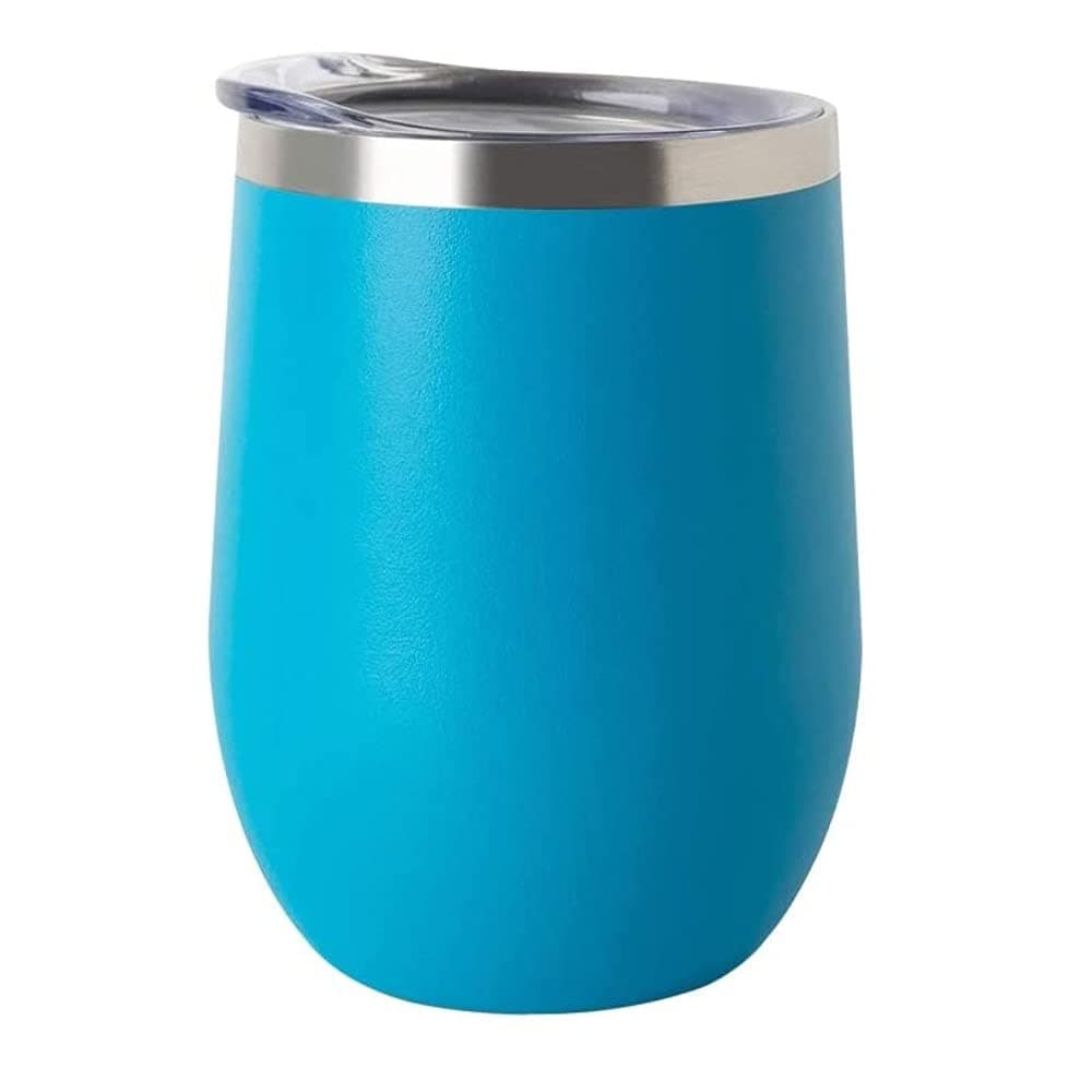 GOCART WITH G LOGO 300 ML Hot or Cold Stainless Steel Vacuum Insulated Tumbler with Lid for Perfect for Wine, Coffee, Drinks, Champagne, Cocktails(Blue)