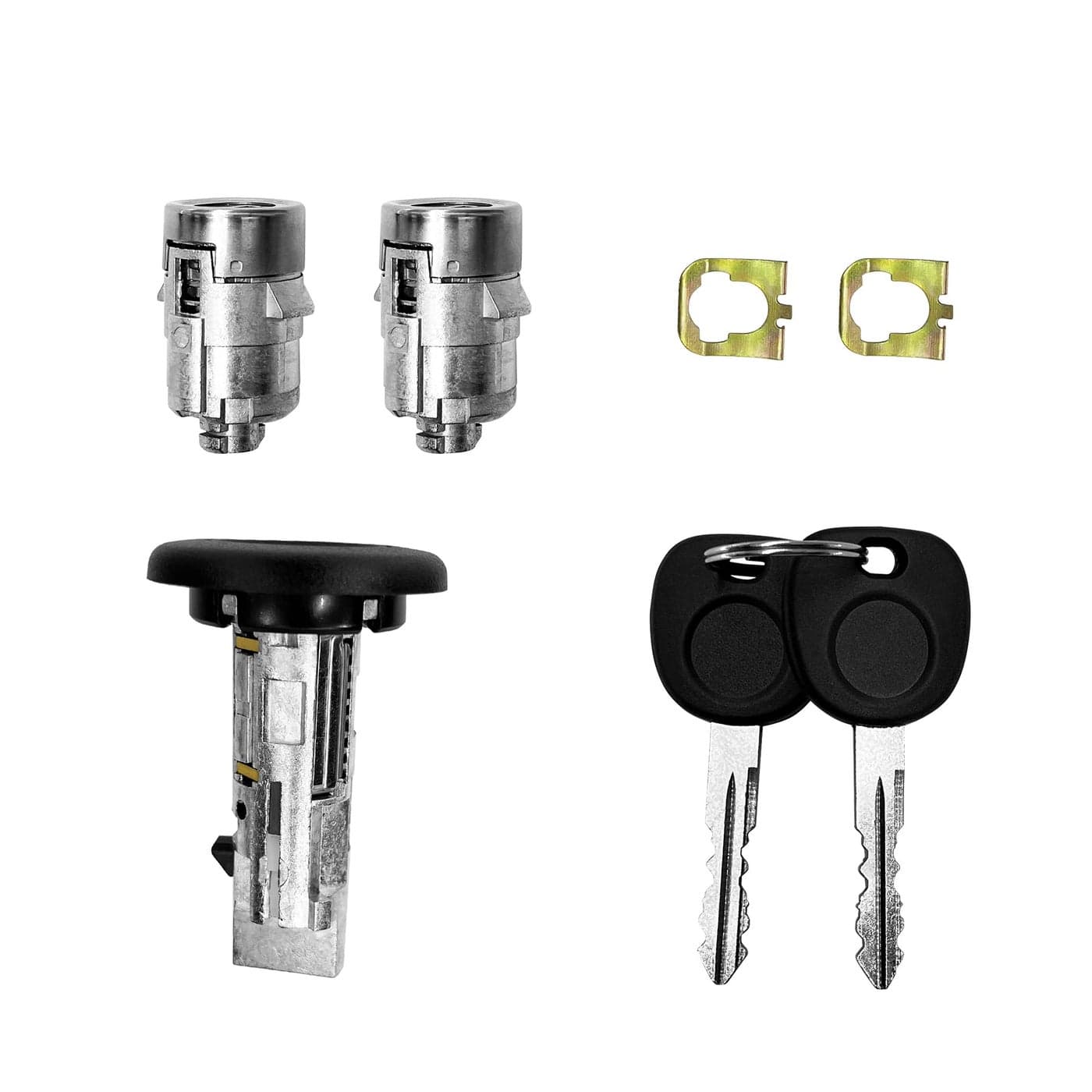 Ignition Switch Lock Cylinder Front Door Lock Cylinders with Keys Replacement for 20032007 Chevy Avalanche Silverado Suburban Tahoe GMC Sierra Yukon H2 Replace 7012945