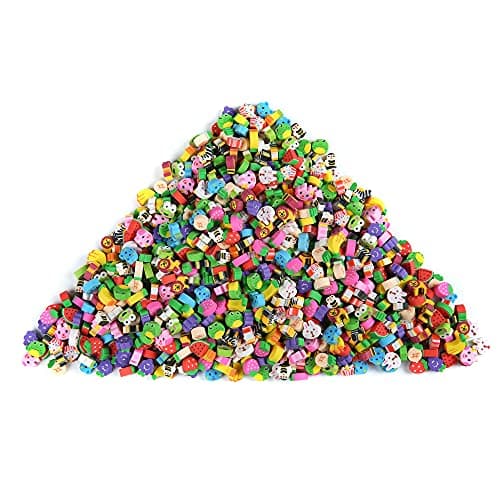 300 PCS Mini Animal Fruit Erasers Bulk Tiny Novelty Pencil Erasers Assortment for Kids for Party Favor Gift Filling and School Home Work Rewards