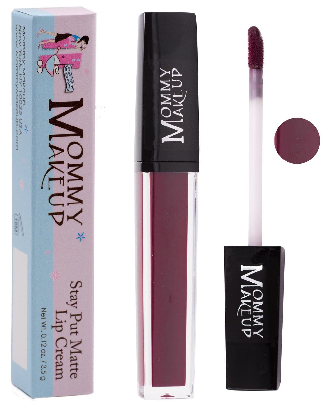 Mommy Makeup Stay Put Matte Lip Cream Kissproof Transferproof Waterproof Long Lasting Lipstick NonDrying Formula Infused with Vitamin E Madonna