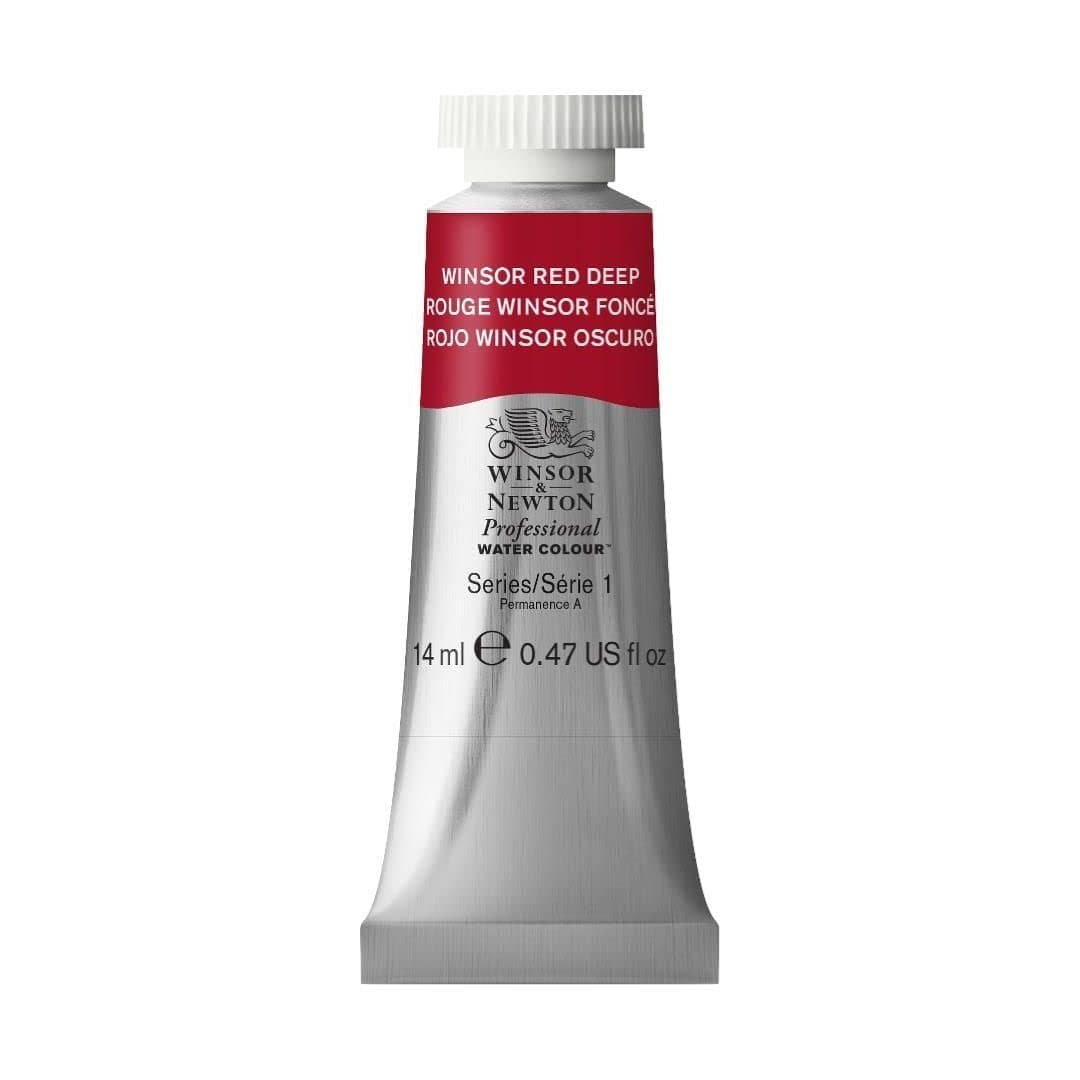 Winsor & Newton Professional Water Colour 14 ML - Winsor Red Deep (725) - Finely Pigmented, Vibrant, Vivid & Intermixable Artists' Water Colour Paints - More Colours Available