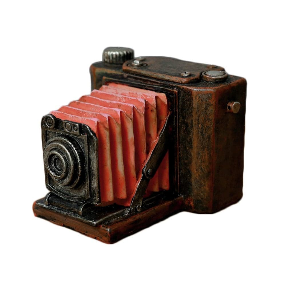Colias Wing Home Decor Vintage Style View Camera Shape Design Coin Bank Money Saving Bank Toy Bank Cents Penny Piggy Bank-Red