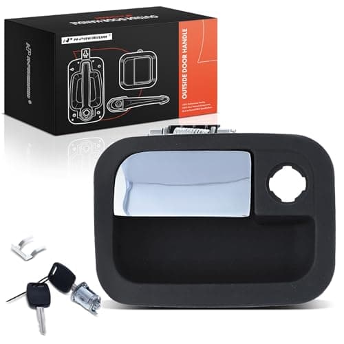 APremium Exterior Door Handle with Key Cylinder Compatible with Kenworth C500 T2000 T270 T300 T370 T400 T600A T660 T680 T700 T800 T880 Peterbilt 387 Front Left Driver Side