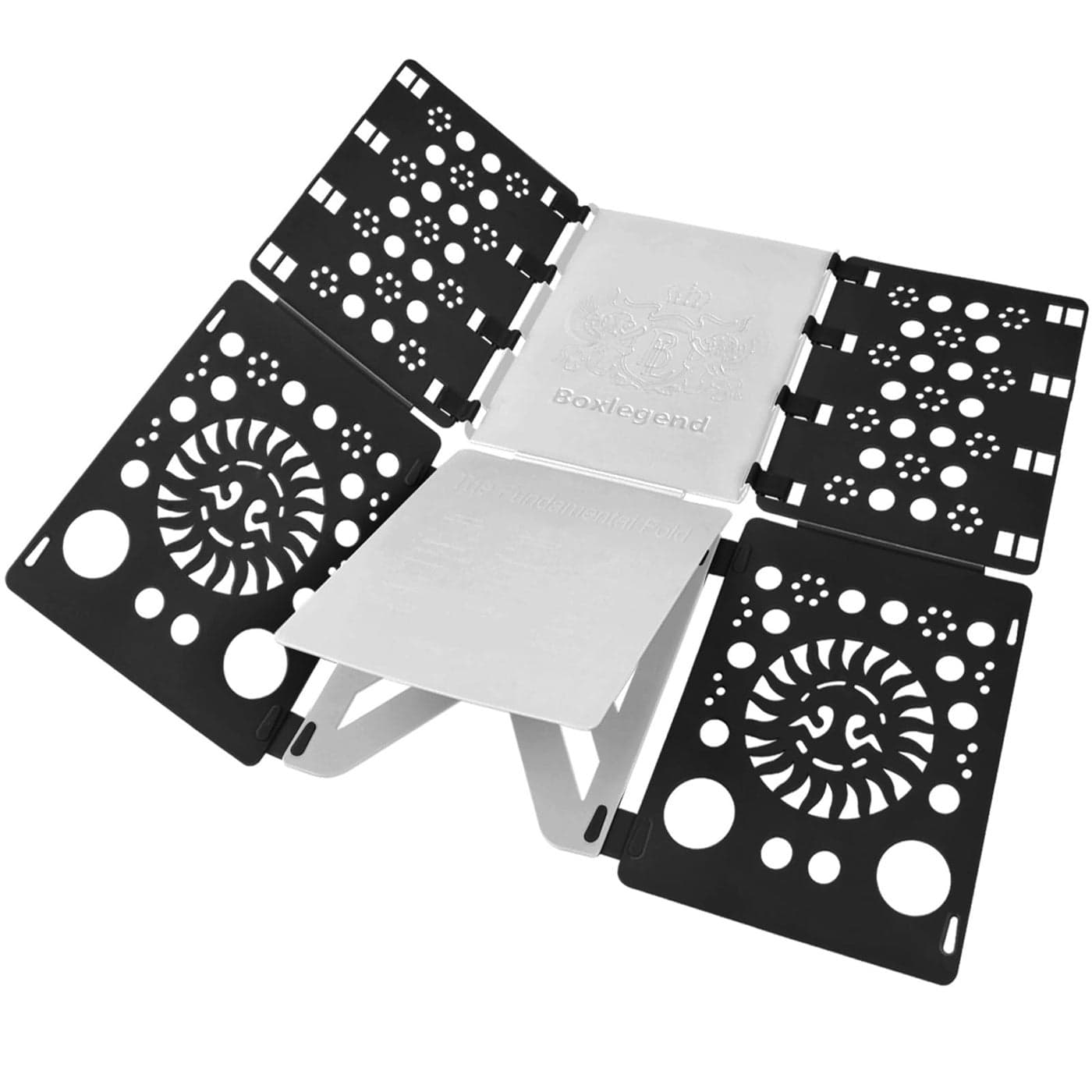 BoxLegend Version 3 Shirt Folding Board t Shirts Clothes Folder Durable Plastic Laundry folders Folding Boards Helper Tool for Adults and Children BlackWhite