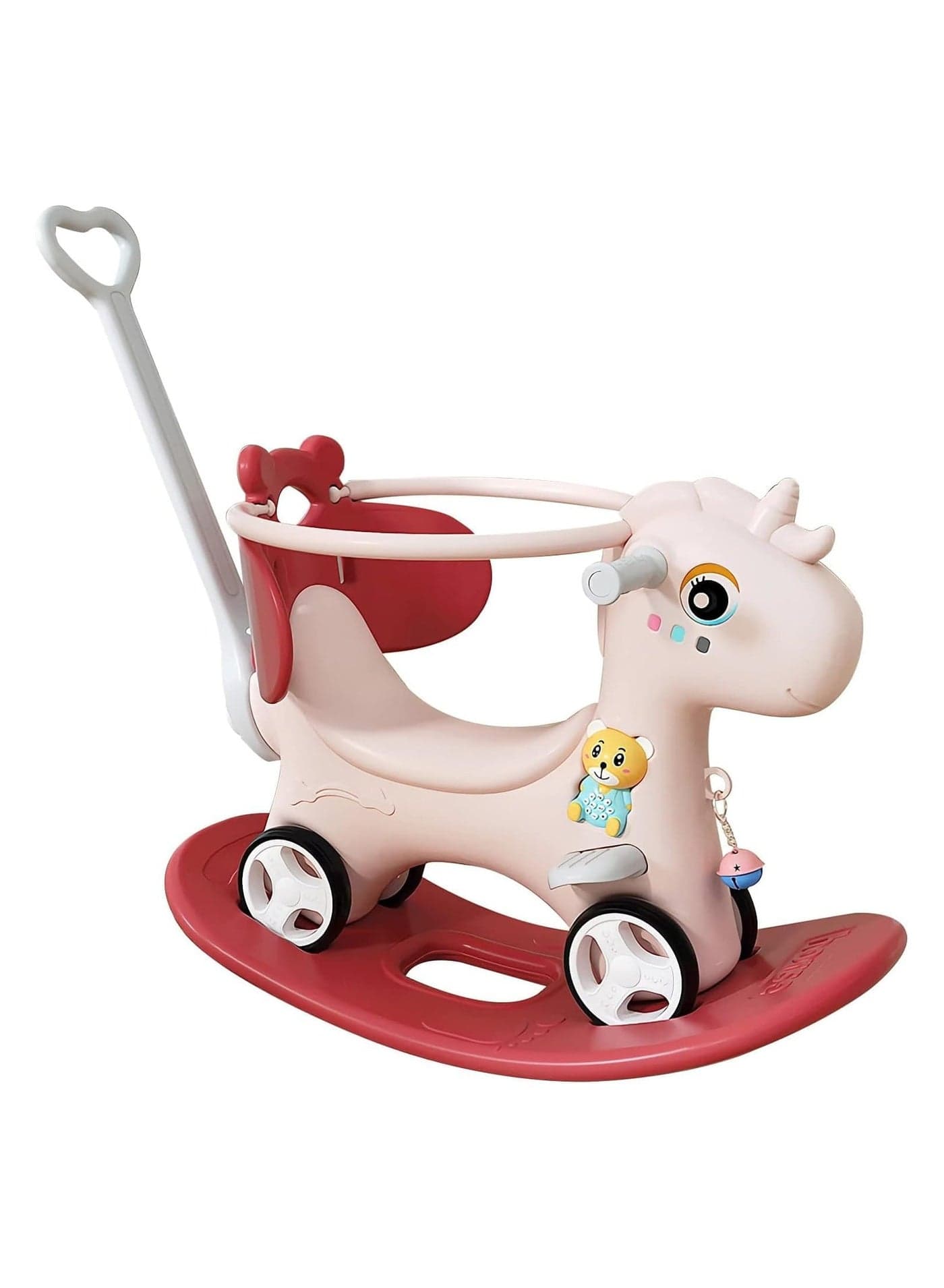 Interactive Plastic Rocking Horse for Gender Neutral 3-4 Year Olds - Battery Included - 68cm Length - Rocking Horses